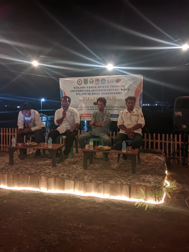 Mahasiswa KKN Univ. Muhammadiyah Bima Gandeng Pemdes Bajo dalam Dialog Publik PILKADA 2024